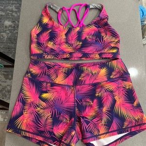 Born Primitive Double Take Booty Shorts with matching Vitality Sports Bra. M